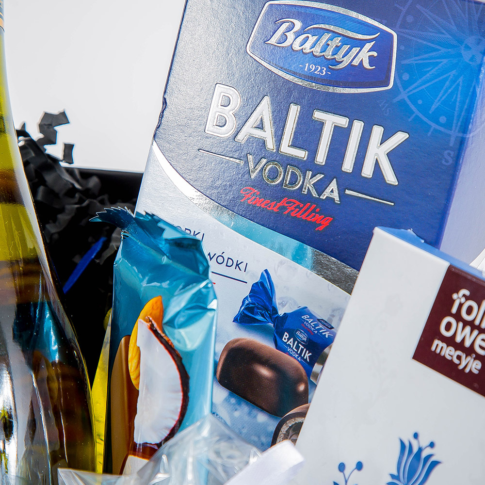 Upominek świąteczny z winem ES121 Błękitne niebo