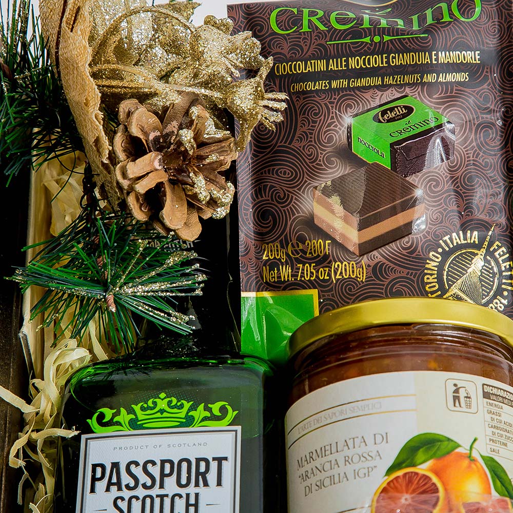 Upominek świąteczny z whisky ES125 Green & Brown