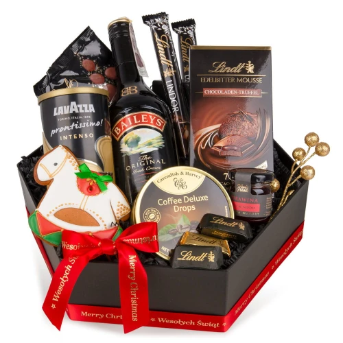Prezent na święta z likierem baileys BJ45 Smak likieru zestaw z likierem Baileys i z kawą Lavazza