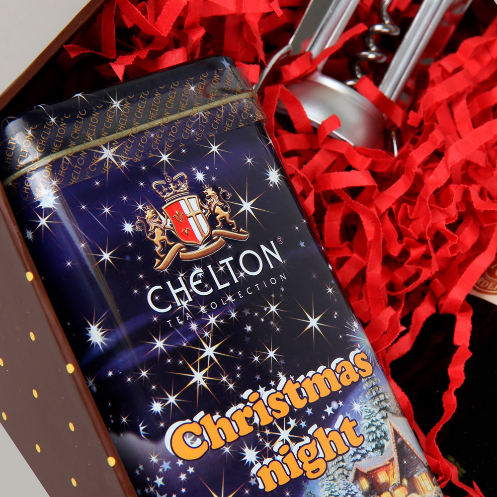 Kosz upominkowy z winem ES194 Red&Brown (1)